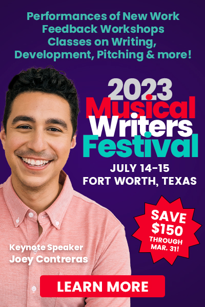 2023 Musical Writers Festival Joey Contreras Registration