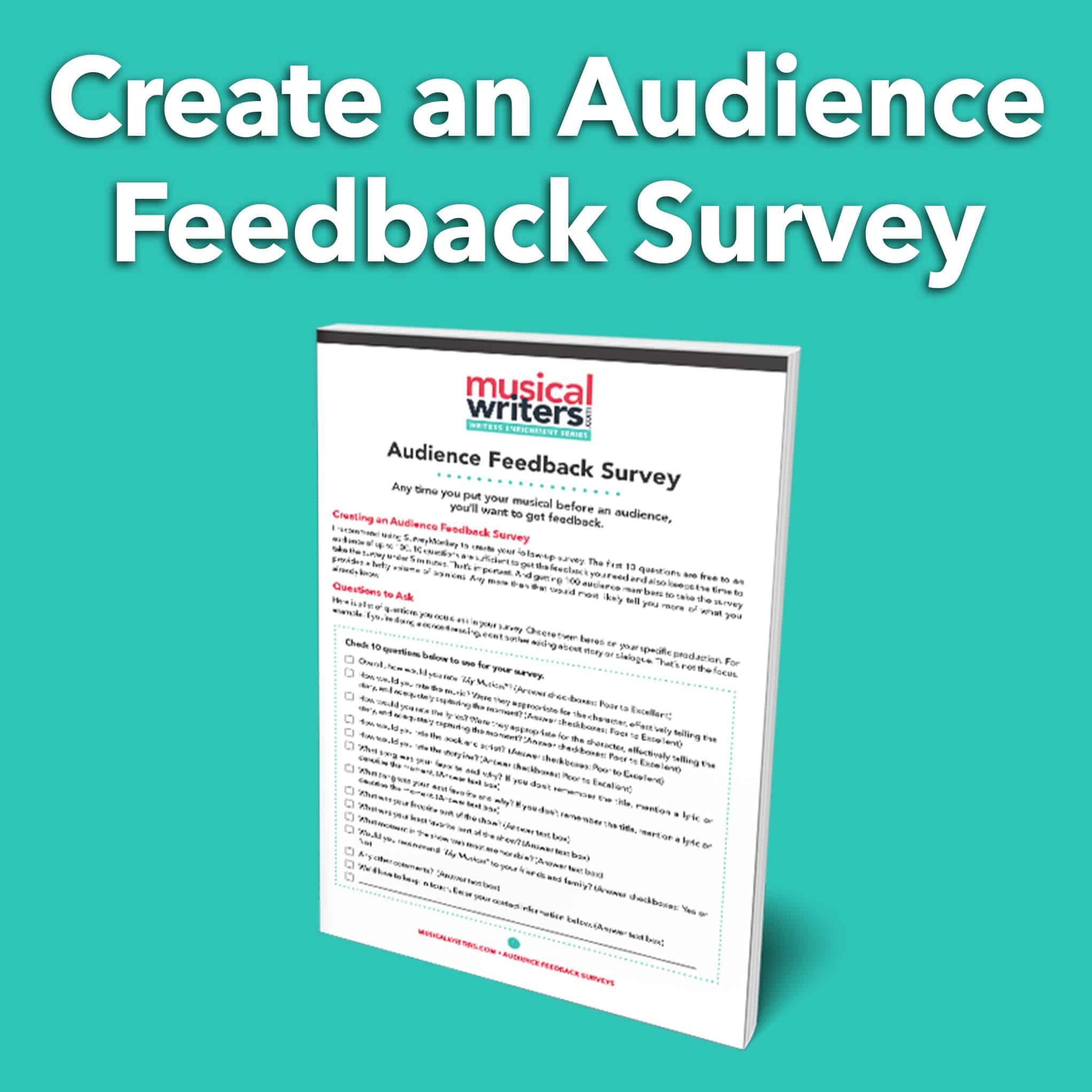 Audience Feedback Survey Worksheets Product Image