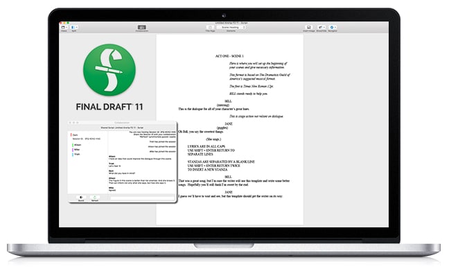 MacBook Pro with Final Draft