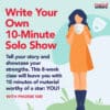 Write Your Own 10-Minute Solo Show - Phoebe Nir - square-01