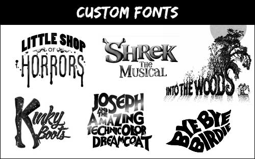 Broadway key art fonts