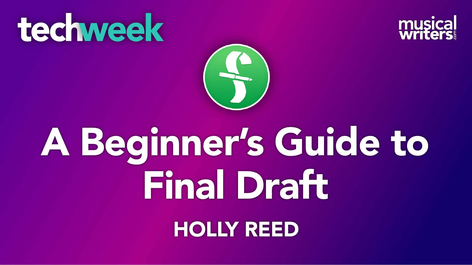 a beginners guide to Final Draft scriptwriting software