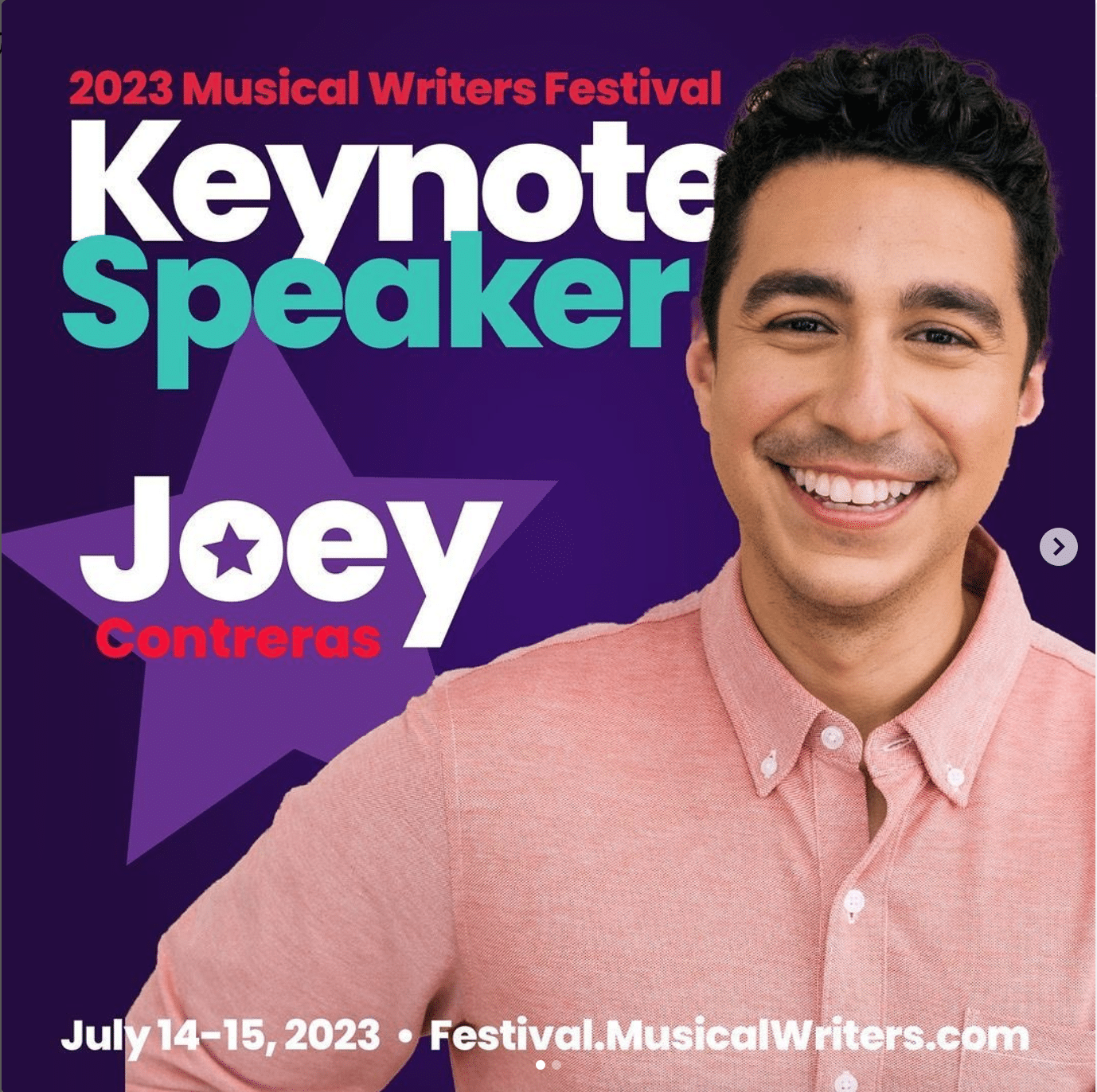 Joey Contreras Keynote Speaker Musical Writers Festival