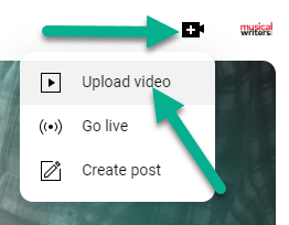 A screenshot of the YouTube upload video icon.