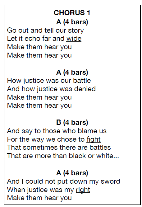 Let them hear you first section, divided in a diagram to show the form