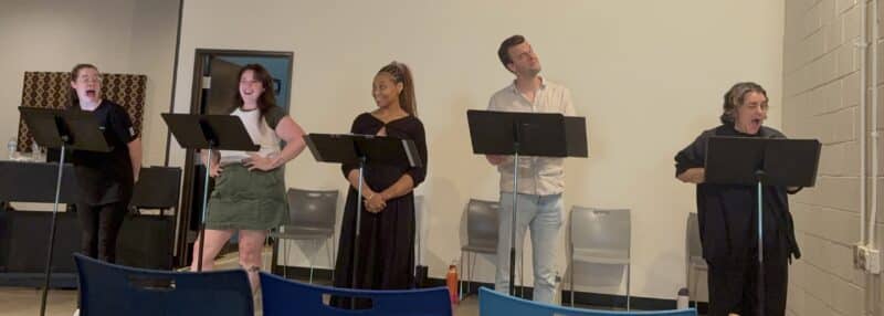 Cast of Bl!nk workshop performs